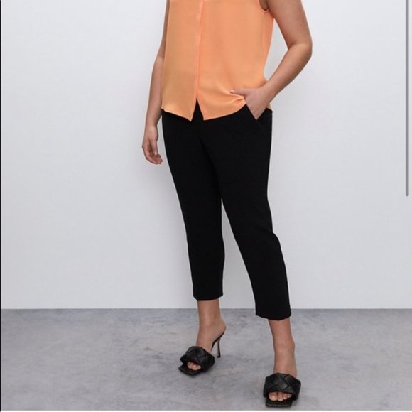 Aritzia Wilfred Dress Ankle Pants Size 10 Black - Picture 2 of 7